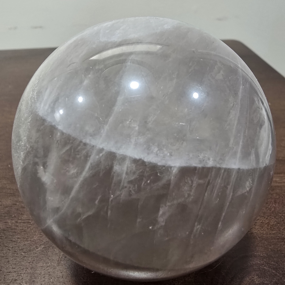1.1 lbs Black Moonstone Crystal Sphere 71mm - Picture 9 of 17
